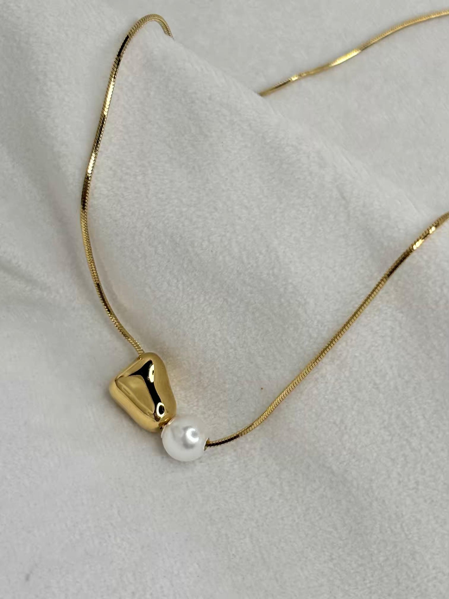 Pearl Heart Necklace 18K Gold Plated Premium Necklace