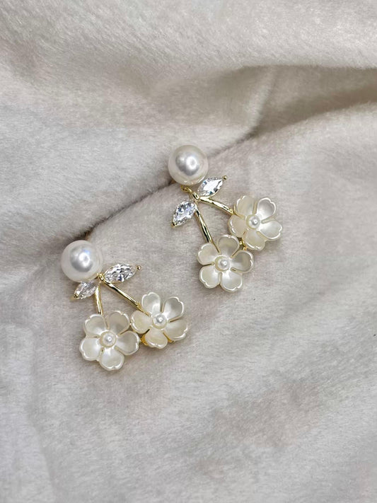Pearly Showers Earrings 18K Gold Plated Premium Earrings