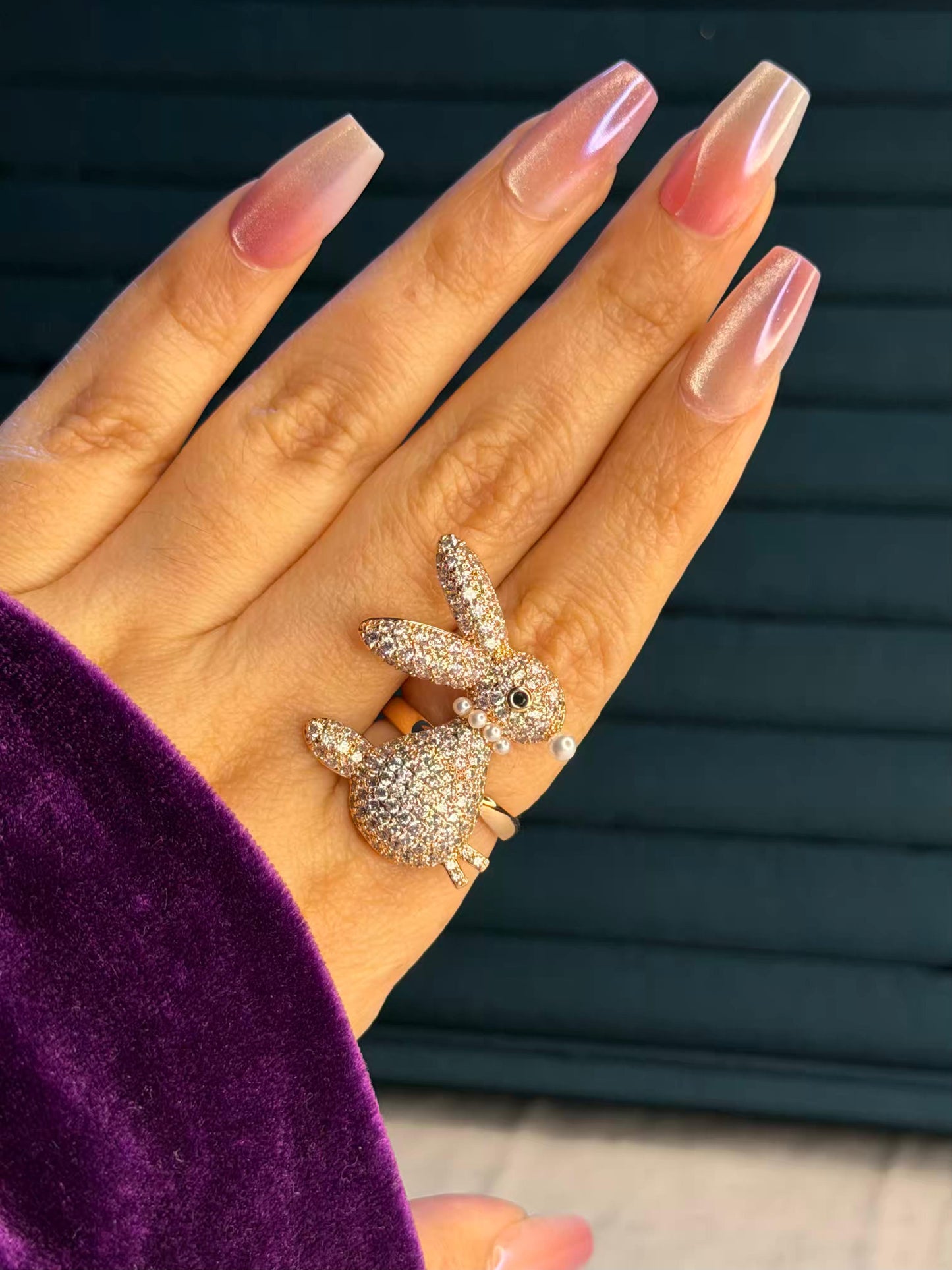 Rabbit Elegant Rose Gold Plated Premium Ring (Adjustable)