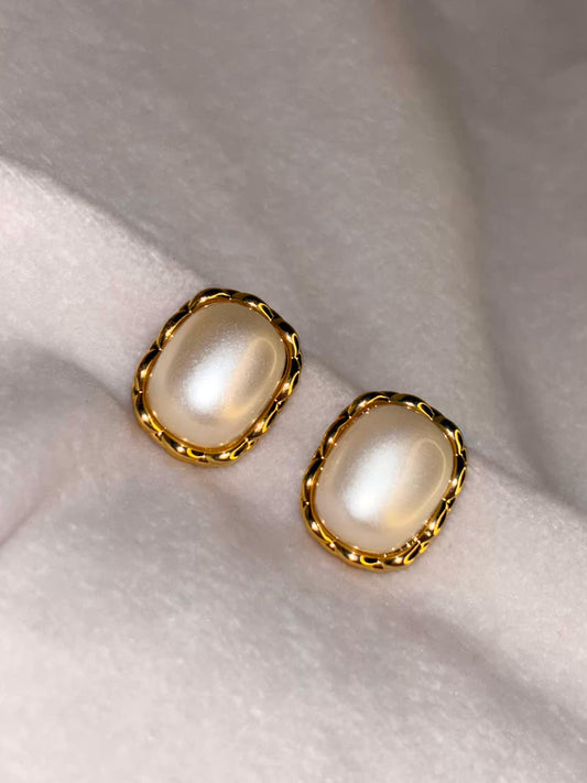 Pearl Outline Studds Earrings 18K Gold Plated Premium Earrings