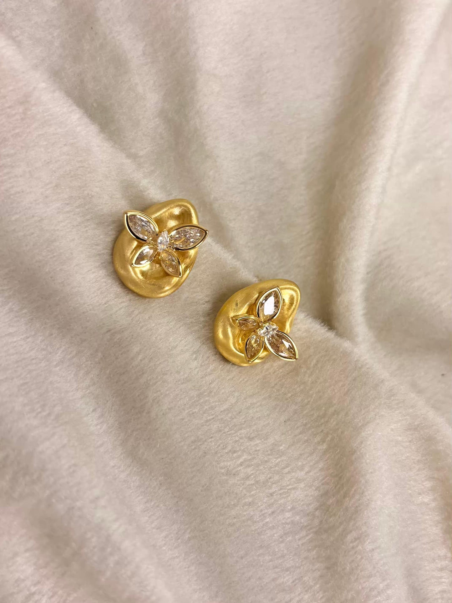 Butter Flora 18K Gold Plated Premium Earrings