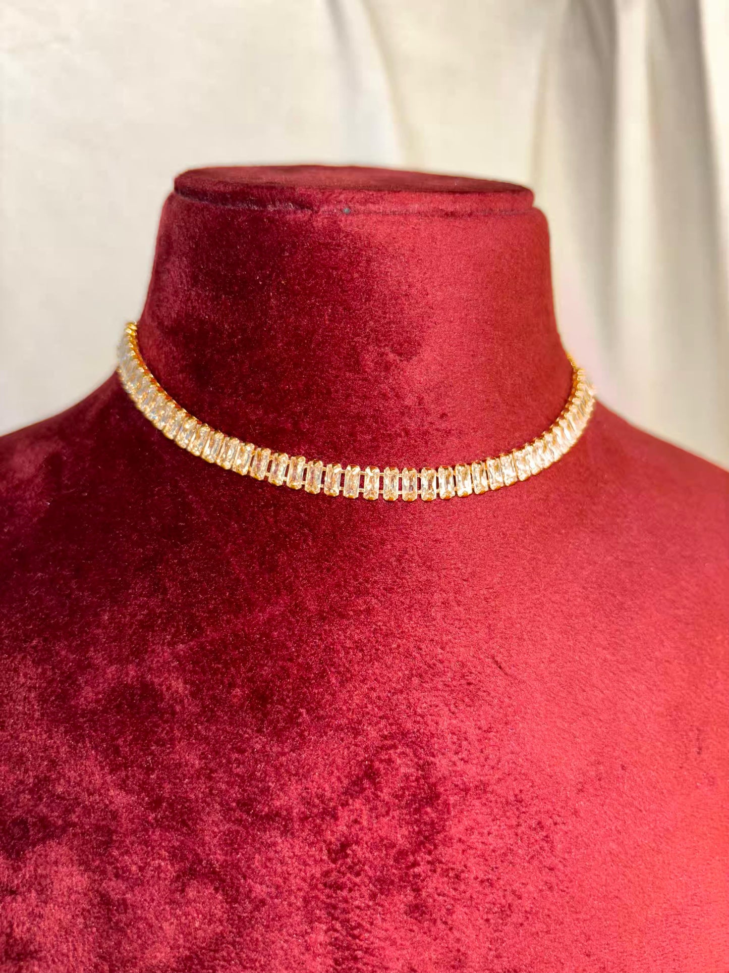 Choker Tennis Necklace 18K Gold Plated Premium Necklace