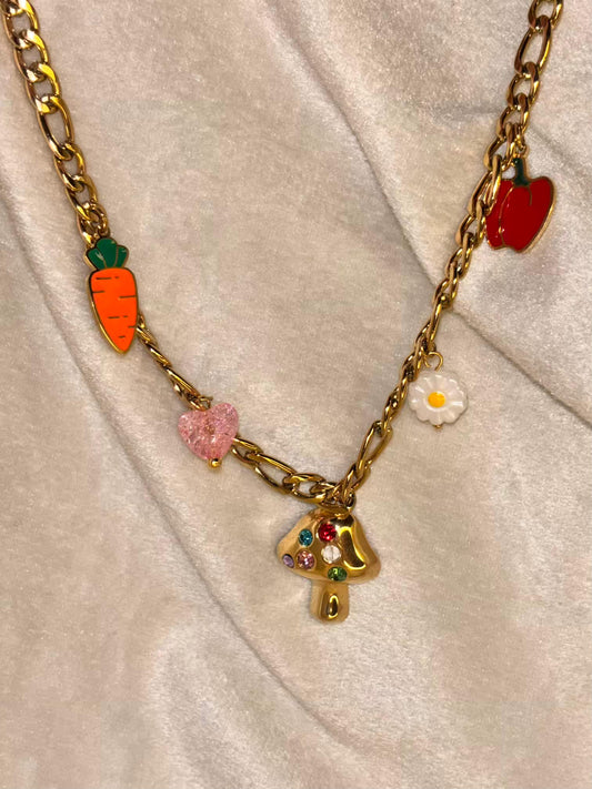 Charms Necklace 18K Gold Plated Premium Necklace