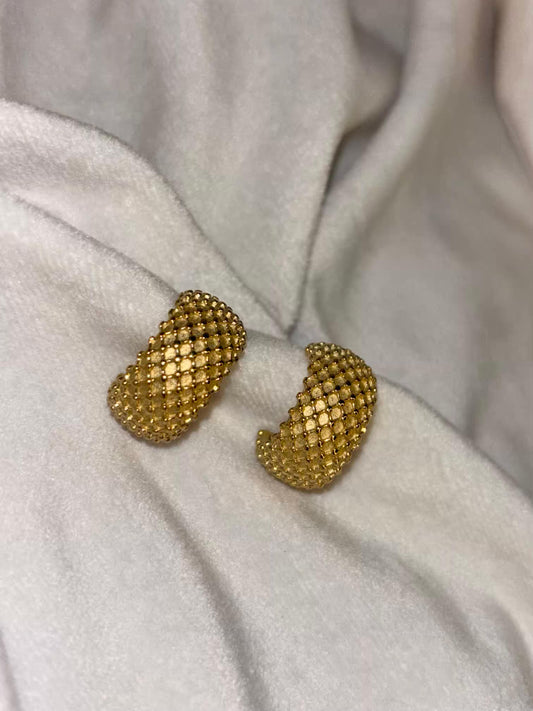 Textured Studds Earrings 18K Gold Plated Premium Earrings
