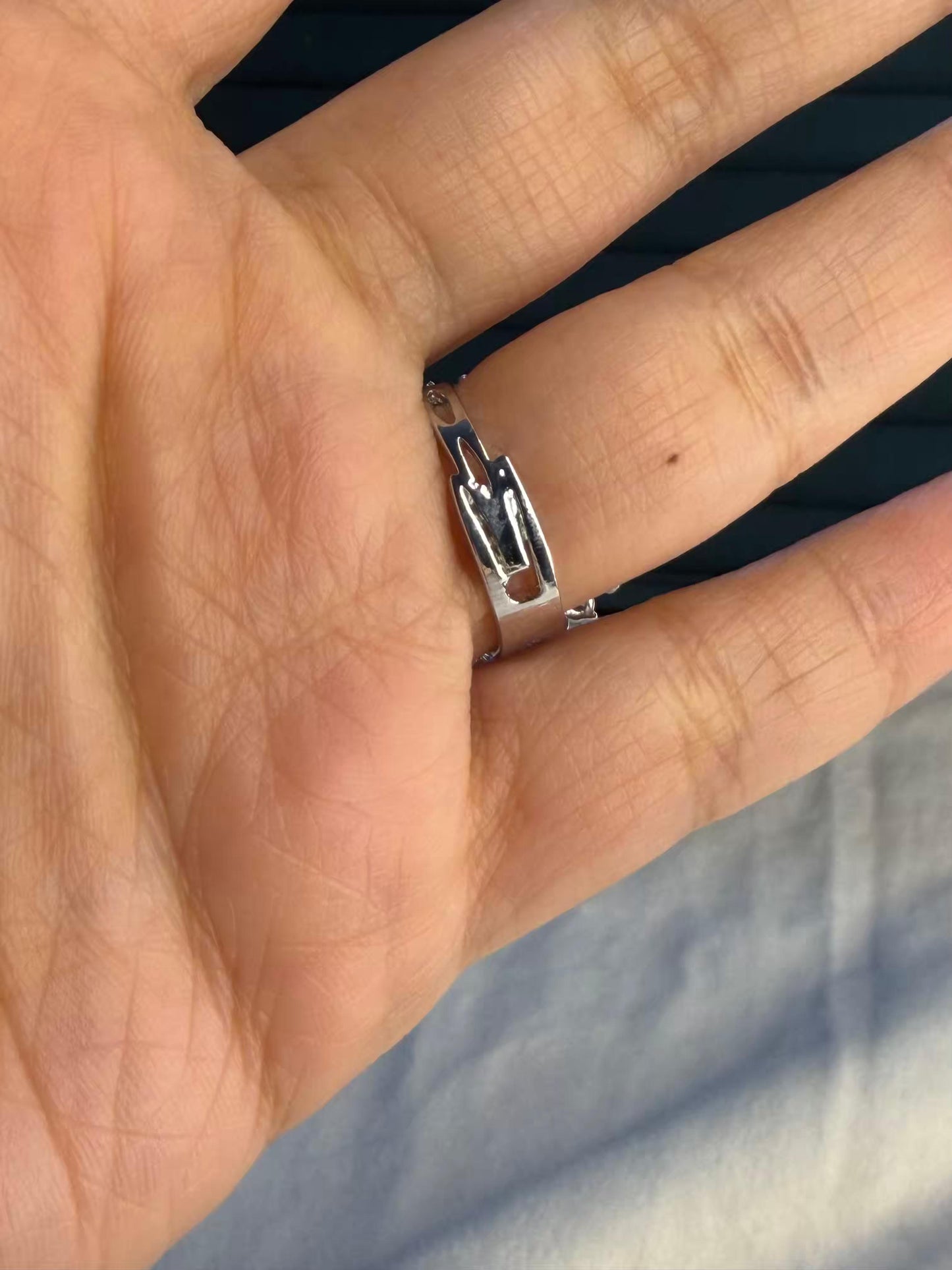 Black Dominion Statement Silver Plated Premium Ring (Adjustable)