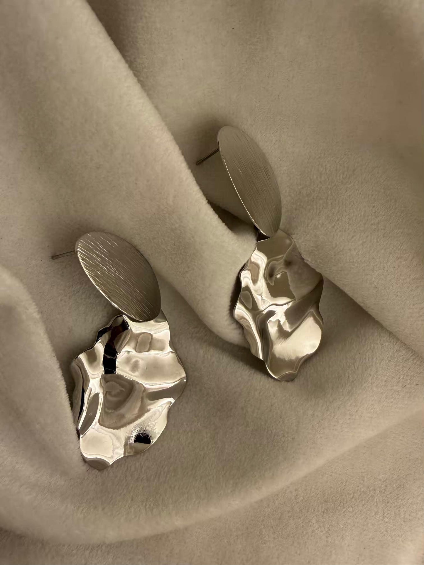 Silver Mirage Gold Plated Earrings