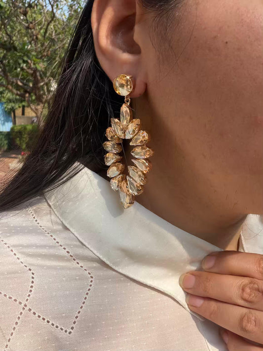 Golden Colour Stylish Gold Plated Earrings