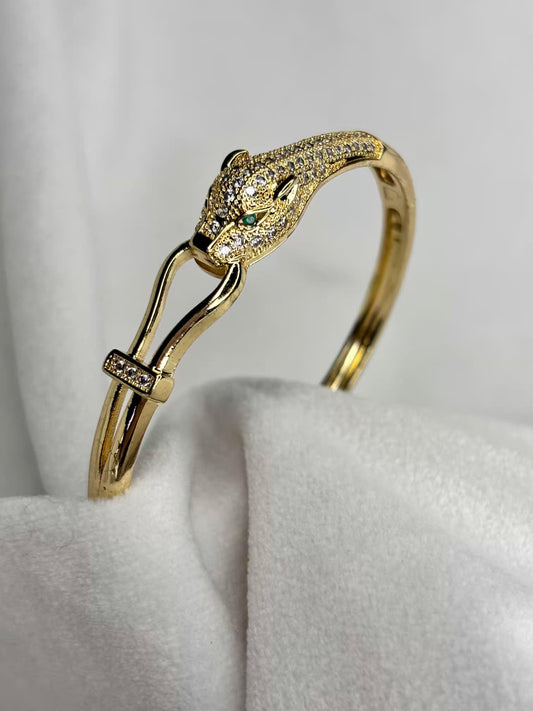 Tiger Head Premium Kada Bangle 18K Gold Plated Bangle