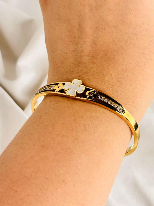 Prime Clover Bangle 18K Gold Plated Premium Kada Bangle