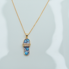 Load image into Gallery viewer, Blue Evil Eye Strap Slippers Necklace
