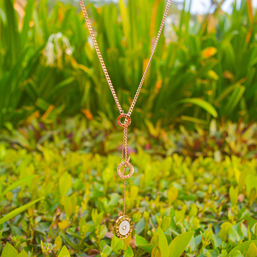Love Roman Long Chain Necklace