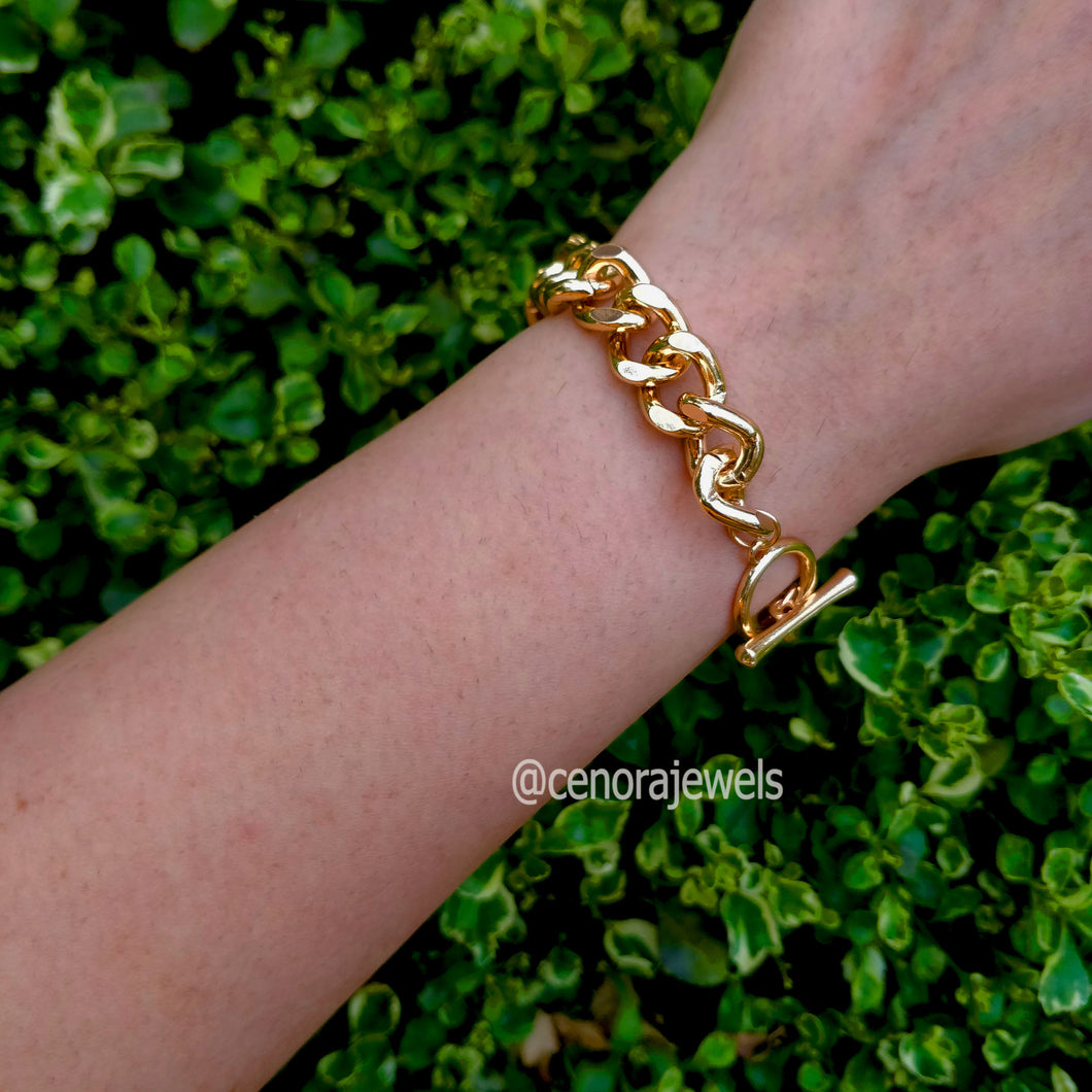 Gold Thick Chain Bracelet