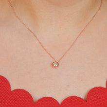 Load image into Gallery viewer, Round Diamond Necklace - Rose Gold
