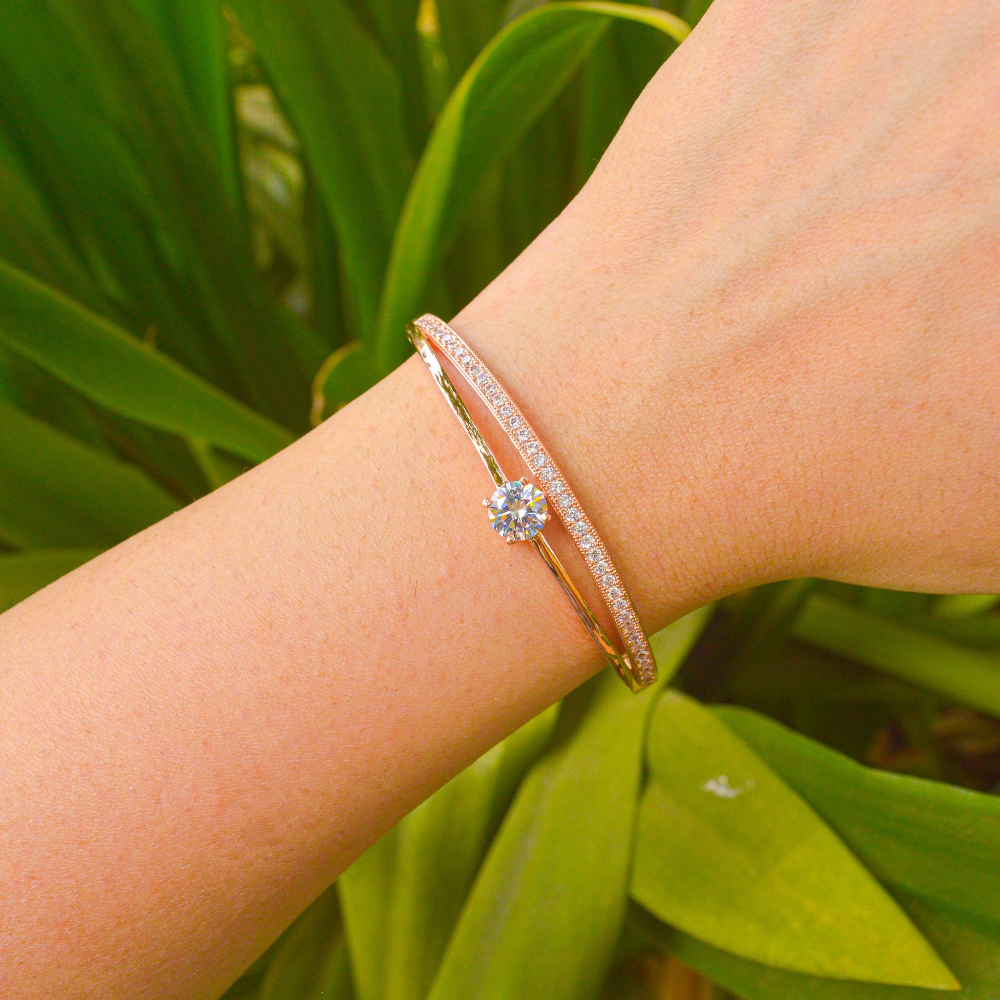 Buy Jazz And Sizzle Silver Plated American Diamond Kada Bracelet - Bracelet  for Women 23662560 | Myntra