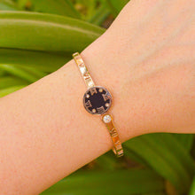 Load image into Gallery viewer, Eloise Roman Numbers Kadha Bracelet Bangle - Rose Gold
