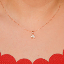 Load image into Gallery viewer, Drop Solitaire Necklace - Rose Gold
