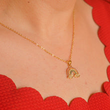 Load image into Gallery viewer, Sunny Rainbow Necklace- Gold
