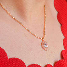 Load image into Gallery viewer, Solitaire Heart Necklace - Rose Gold
