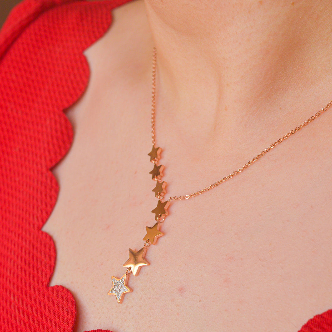 World of Stars Necklace - Rose Gold
