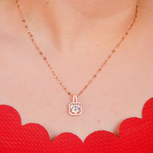 Load image into Gallery viewer, Cushion Solitaire Necklace - Rose Gold
