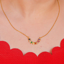 Load image into Gallery viewer, Colourful Stones Necklace - Gold

