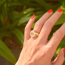 Load image into Gallery viewer, Pink Bold Evil Eye Ring ( Gold )
