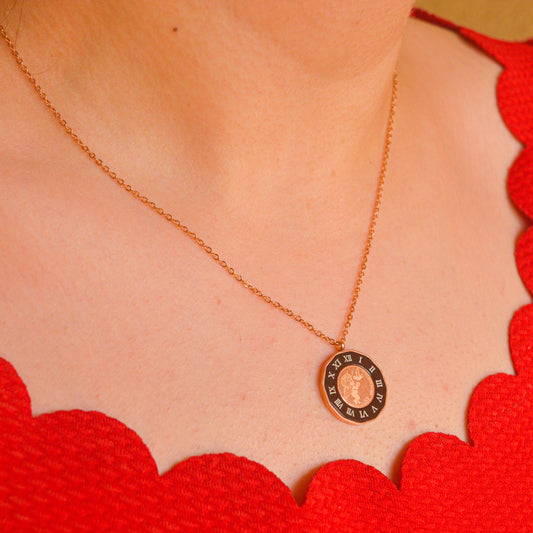 Cupid Angel Necklace - Rose Gold