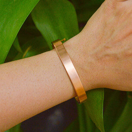 Matte Unisex ( Men /  Women ) Rectangular Kadha Bangle ( Rose Gold )