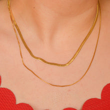 Load image into Gallery viewer, Dual Snake Chain Layered Necklace - Gold
