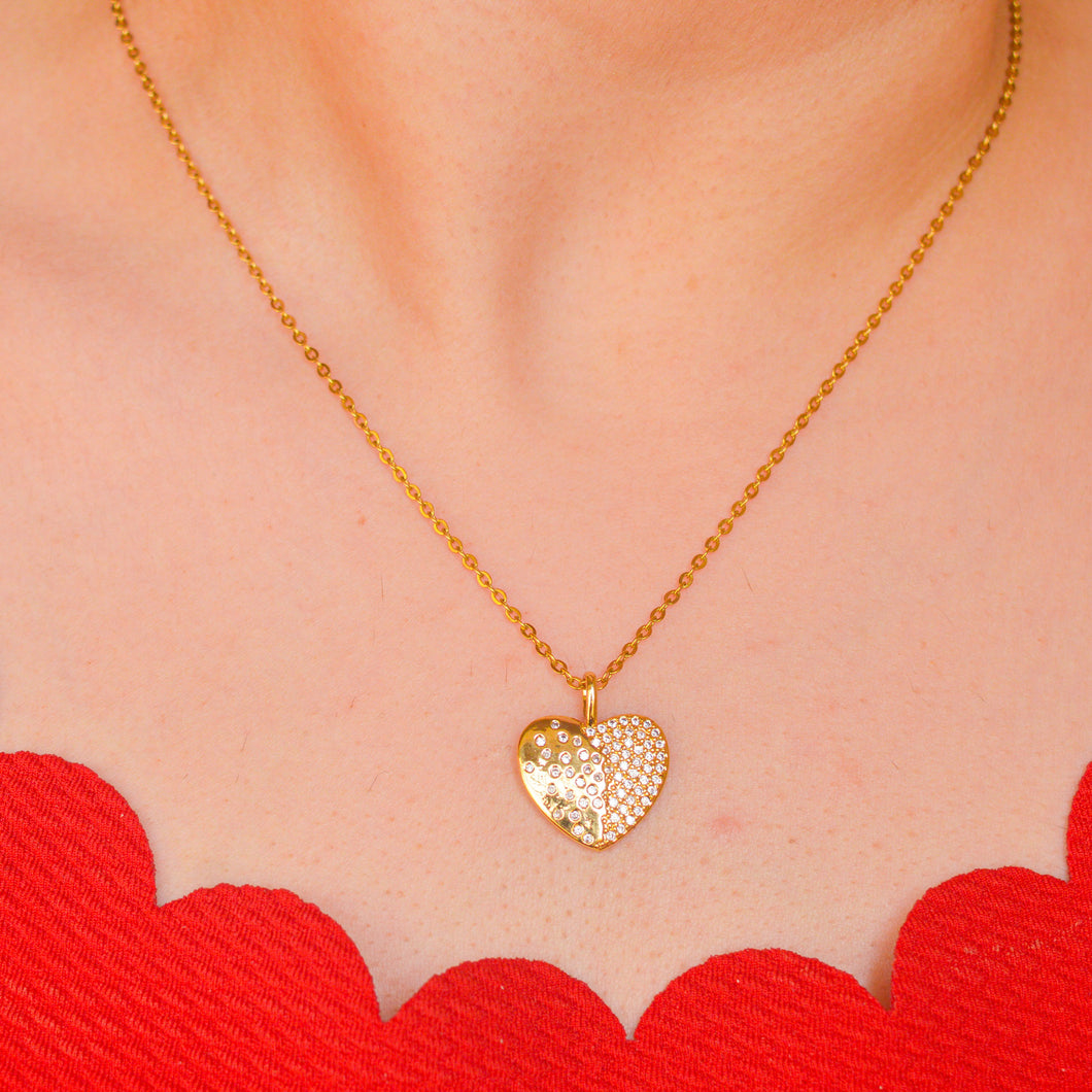 Gold Heart Necklace - Gold