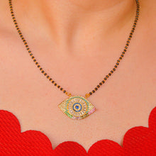 Load image into Gallery viewer, Luxurious Studded Evil Eye Mangalsutra Necklace - Gold
