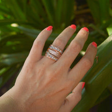 Load image into Gallery viewer, Broad Stylish Studded Ring ( Rose Gold )
