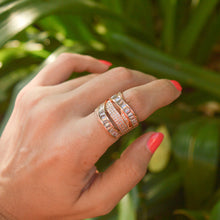 Load image into Gallery viewer, Amore Broad Studded Ring ( Rose Gold )
