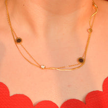 Load image into Gallery viewer, Roman Reversible Layered Necklace - Gold
