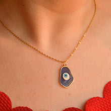Load image into Gallery viewer, Designer Blue Evil Eye Necklace
