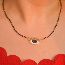Load image into Gallery viewer, Mangalsutra White Evil Eye Necklace

