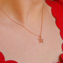 Load image into Gallery viewer, Diamond Star Necklace - Rose Gold
