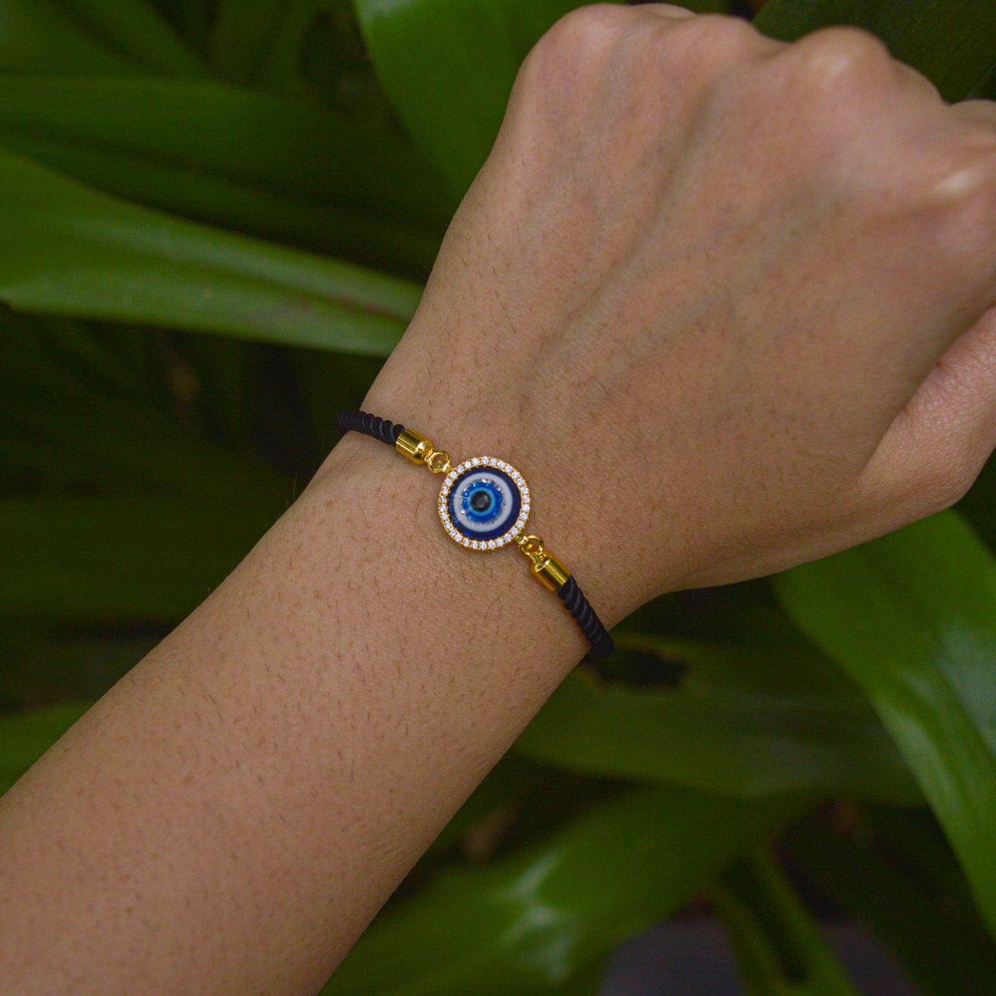 Nazar Battu Evil Eye Gold Black Band Bracelet