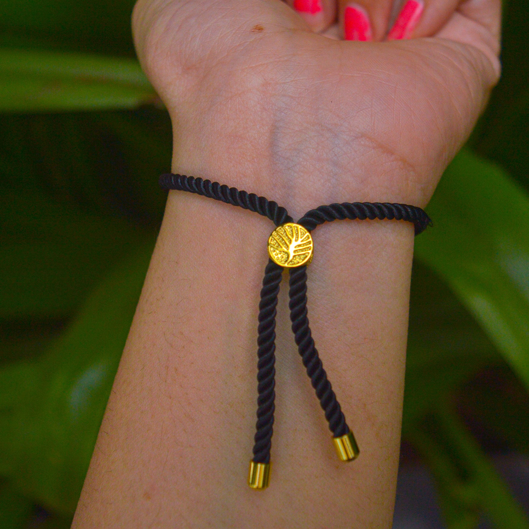 Nazar Battu Evil Eye Gold Black Band Bracelet Cenora Jewellery