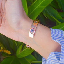 Load image into Gallery viewer, Evil Eye Hamsa Stars Kadha Bangle ( Rose Gold )
