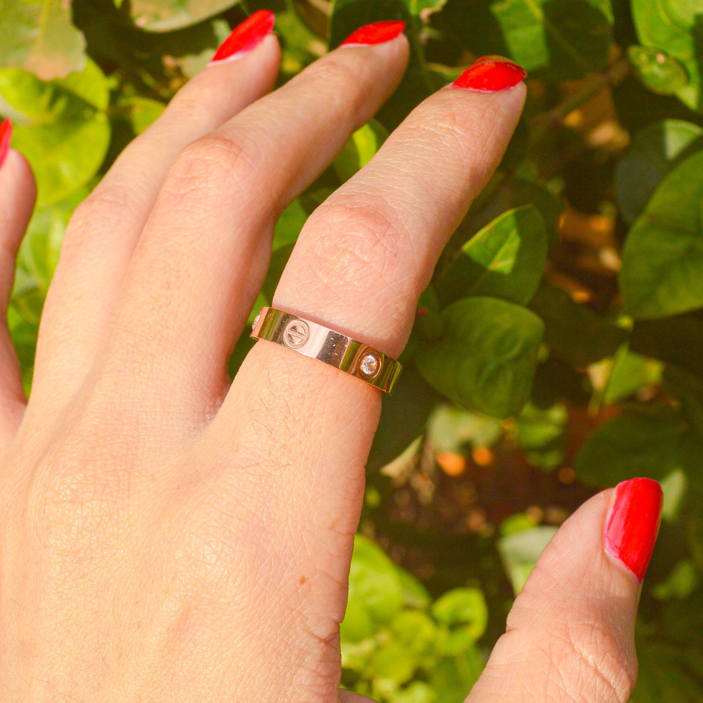 Minimal Love Band Ring ( Rose Gold )