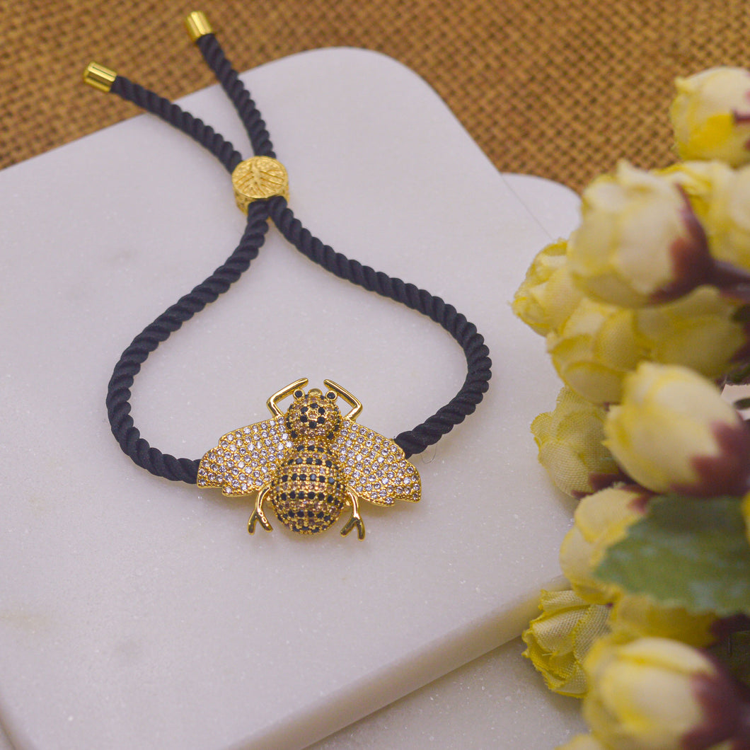 Unisex Bee Protector Bracelet - Gold