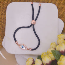 Load image into Gallery viewer, Mother of Pearl Evil Eye Bracelet - Rose Gold / Gold
