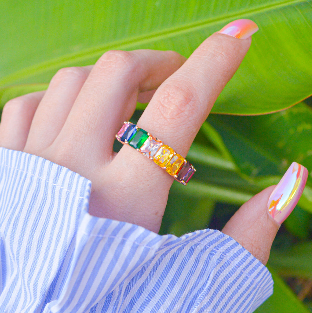Infinity Band Colourful Ring