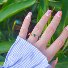 Load image into Gallery viewer, Infinity Band Sleek Colourful Ring
