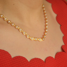 Load image into Gallery viewer, White Hearts 24K Plated Necklace
