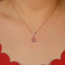 Load image into Gallery viewer, Pink Droplet Necklace - Rose Gold
