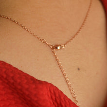 Load image into Gallery viewer, Pink Droplet Necklace - Rose Gold
