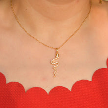 Load image into Gallery viewer, Snake Studded Necklace - Gold

