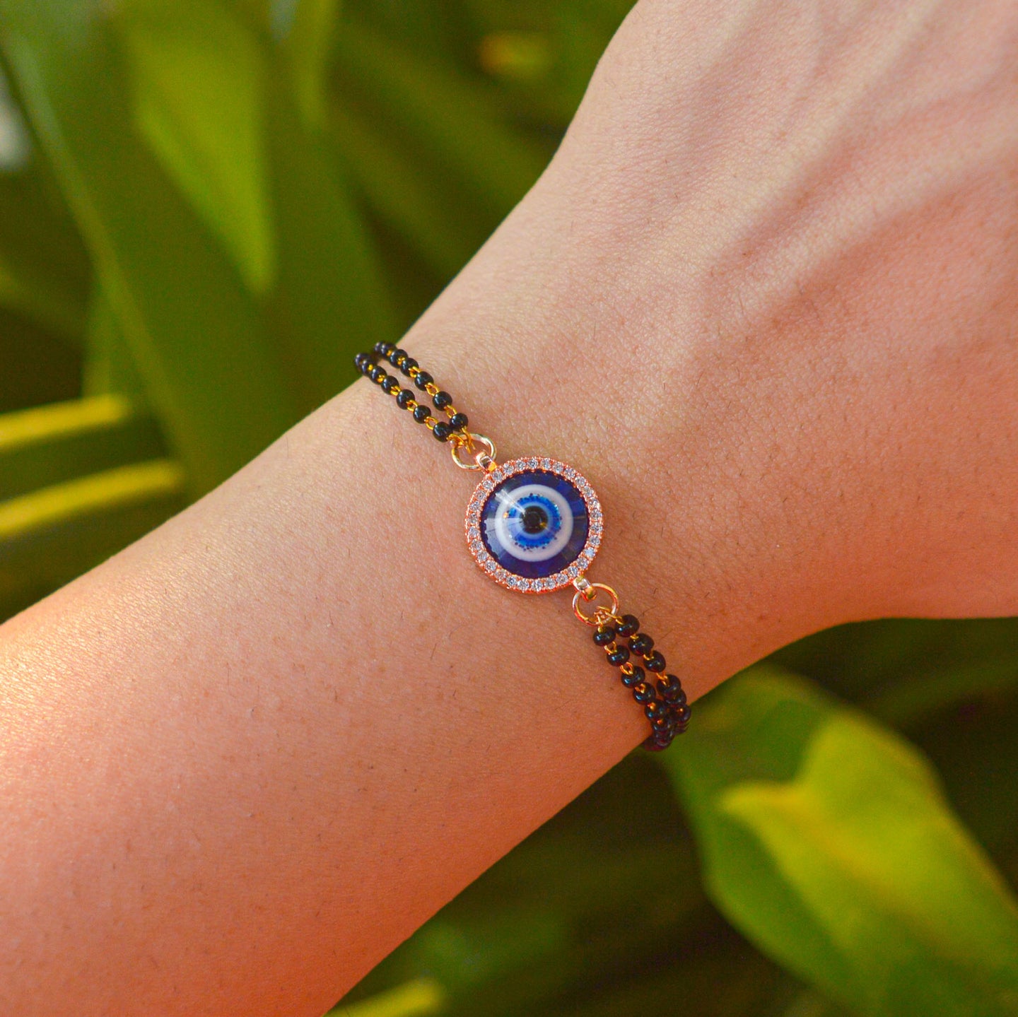 Evil Eye Nazar Raksha Mangalsutra Bracelet - Gold